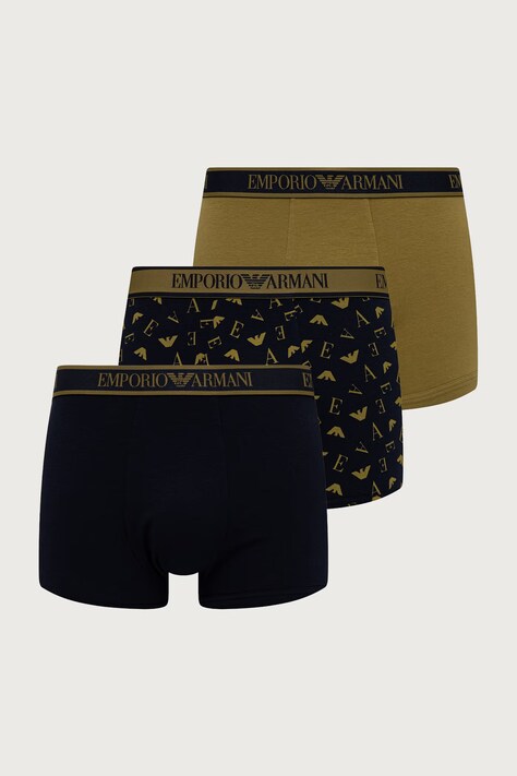 Emporio Armani Underwear Bokserki męskie z bawełną 3-pack granatowe EM000259 AF25019