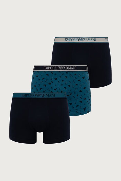 Emporio Armani Underwear Bokserki męskie z bawełną 3-pack czarne EM000259 AF25019