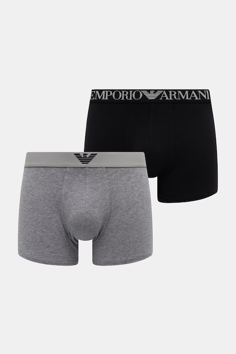 Emporio Armani Underwear облягаючі боксери чоловічі бавовняні з еластаном сірі EM000252 AF25017