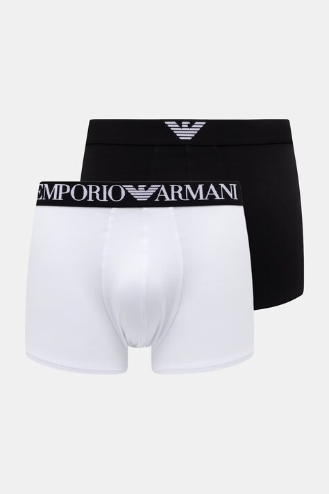 Emporio Armani Underwear priliehavé boxerky pánske bavlnené s elastanom čierne EM000252 AF25017