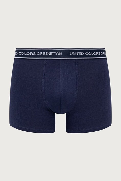 United Colors of Benetton облягаючі боксери чоловічі бавовняні з еластаном 3 шт — AW26-BIMZTI, темно-синій — фото 2