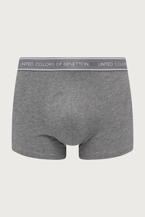 United Colors of Benetton облягаючі боксери чоловічі бавовняні з еластаном 3 шт — AW26-BIMZTI, сірий — фото 3