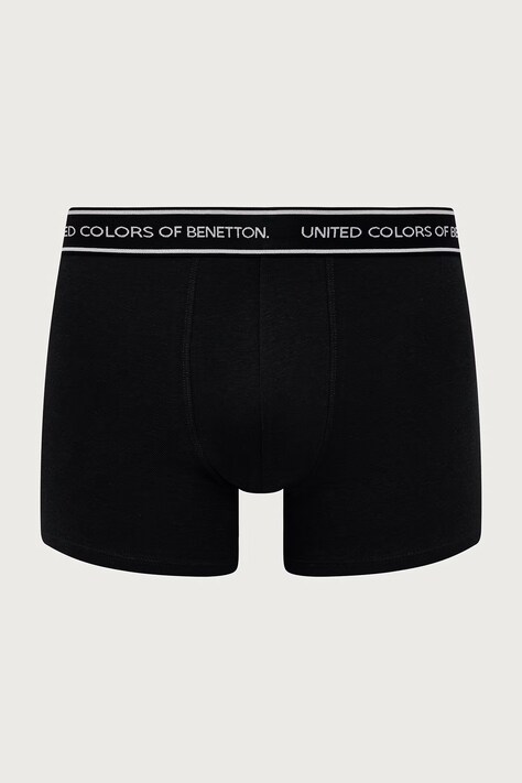 United Colors of Benetton облягаючі боксери чоловічі бавовняні з еластаном 3 шт — AW26-BIMZTI, чорний — фото 2