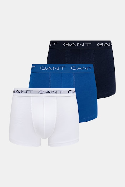 Gant bokserki dopasowane męskie bawełniane z elastanem 3-pack białe 902623003