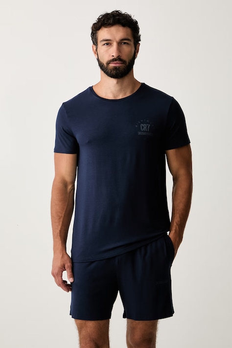CR7 Cristiano Ronaldo dvojdielne pyžamo pánske s modalom x MODAL CONCEPT tmavomodré 8736-4107-1556