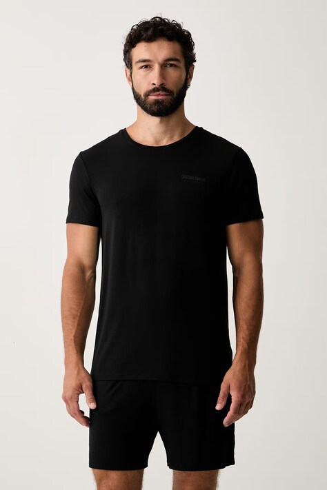 CR7 Cristiano Ronaldo dvojdielne pyžamo pánske s modalom x MODAL CONCEPT čierne 8736-4107-1555