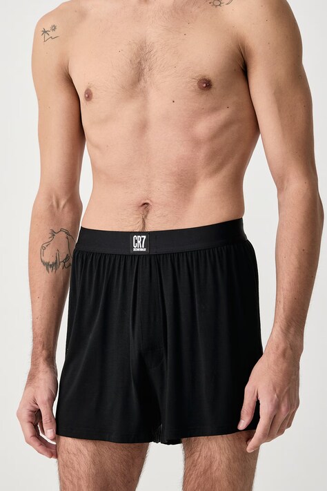 CR7 Cristiano Ronaldo Bokserki męskie bawełniane z elastanem x MODAL CONCEPT 3-pack czarne 8610-13-500