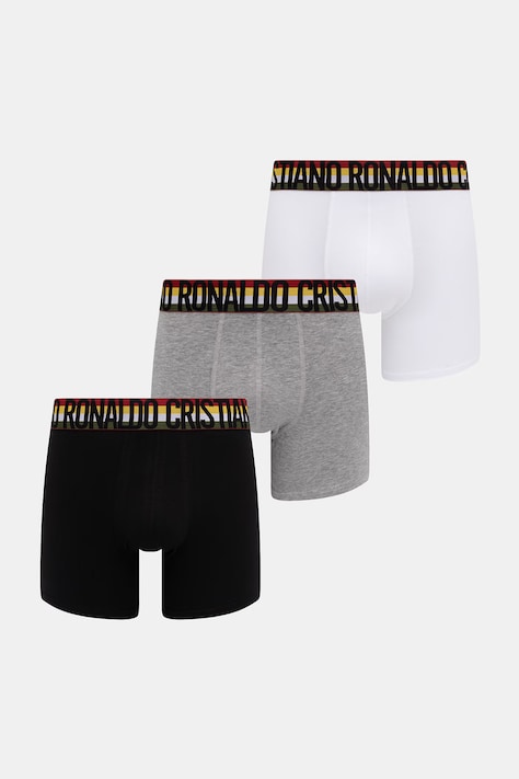 CR7 Cristiano Ronaldo μποξεράκι ανδρικό με βαμβάκι x WORLD CUP 26 3-pack γκρί 8100-49-2794