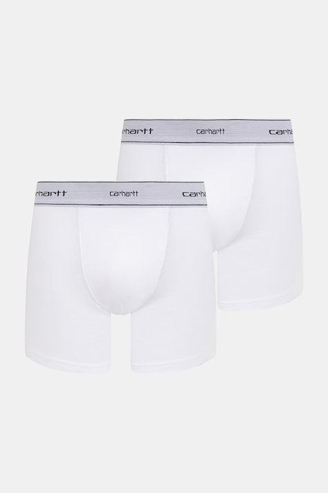 Carhartt WIP Cotton Trunks прилепнали боксерки от памук с еластан мъжки 2 броя бели I037602