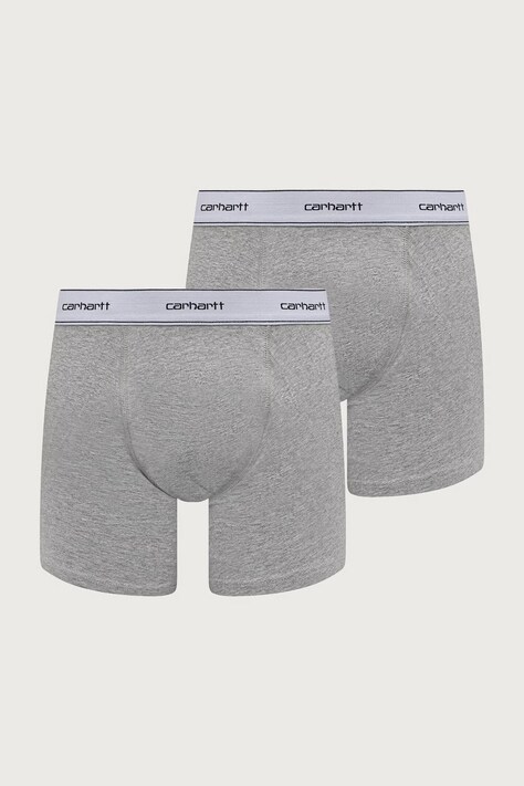 Carhartt WIP Cotton Trunks облягаючі боксери бавовняні з еластаном чоловічі 2 шт. сірі I037602