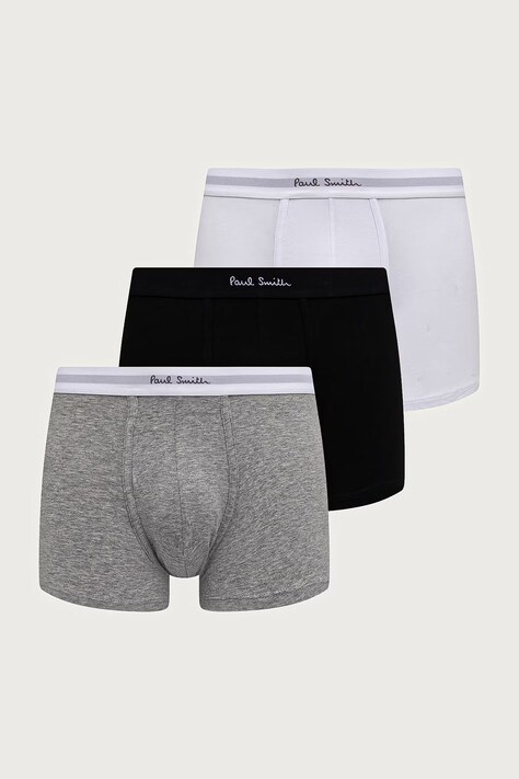 Paul Smith Bokserki męskie bawełniane z elastanem 3-pack czarne M1A-914-M3PKA