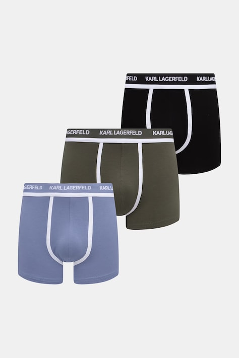 Karl Lagerfeld boxeri mulați pentru bărbați din bumbac cu elastan pachet de 3 verde B3M47001