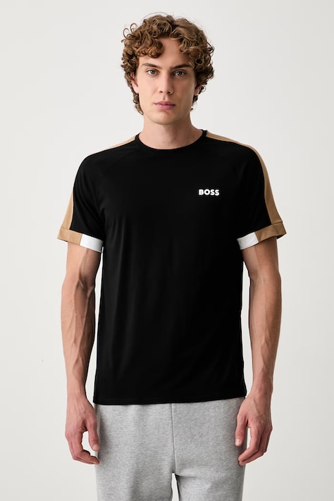 BOSS T-shirt piżamowy męski z bawełną Balance T-Shirt czarny 50566937