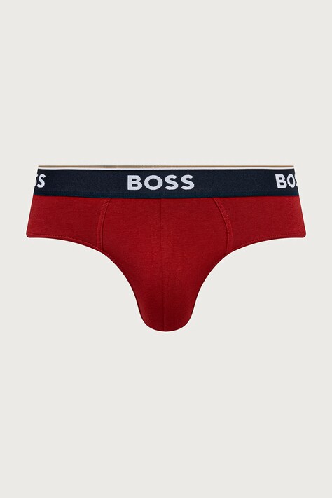 BOSS Σλιπ ανδρικά βαμβακερά με ελαστάν Brief 3-pack κόκκινα 50554683