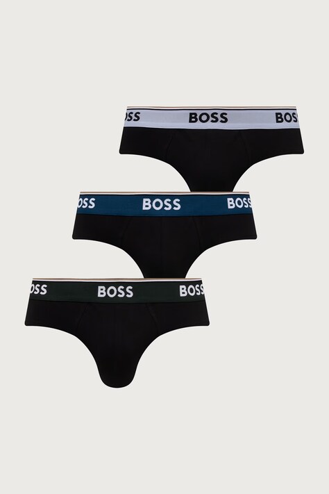 BOSS slip bărbați din bumbac cu elastan pachet de 3 negri 50554683