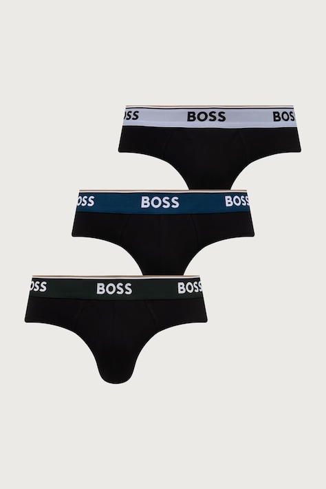 BOSS slip bărbați din bumbac cu elastan pachet de 3 negri 50554683