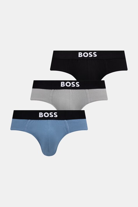 BOSS bokserki dopasowane męskie bawełniane z elastanem HipBr 3-pack zielone 50546561