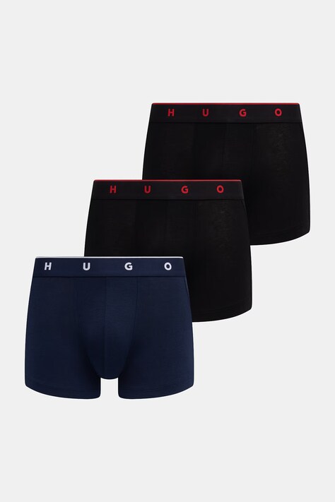 HUGO bokserki dopasowane męskie z modalem TRUNK TRIPLET TITAN 3-pack granatowe 50566294