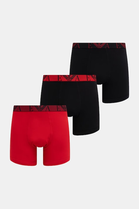 Emporio Armani Underwear bokserki męskie z bawełną 3-pack czarne EM000261.AF25018