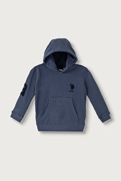 U.S. Polo Assn. Bluza z kapturem dziecięca z bawełną niebieska USP4410