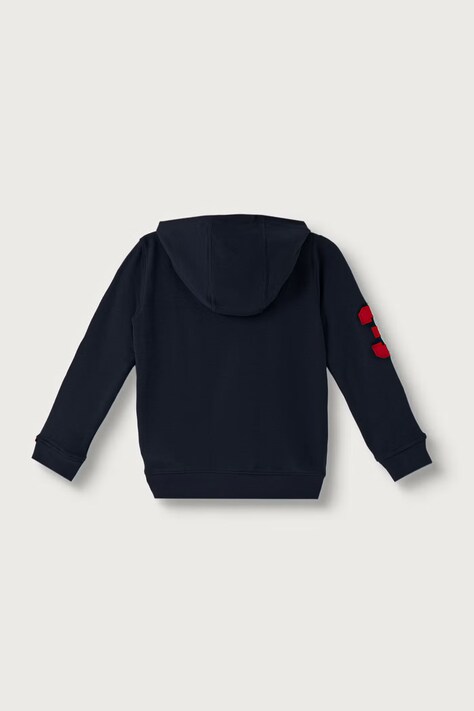 U.S. Polo Assn. Bluza z kapturem dziecięca z bawełną granatowa USP4410