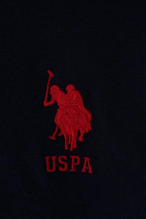 U.S. Polo Assn. Bluza z kapturem dziecięca z bawełną granatowa USP4410