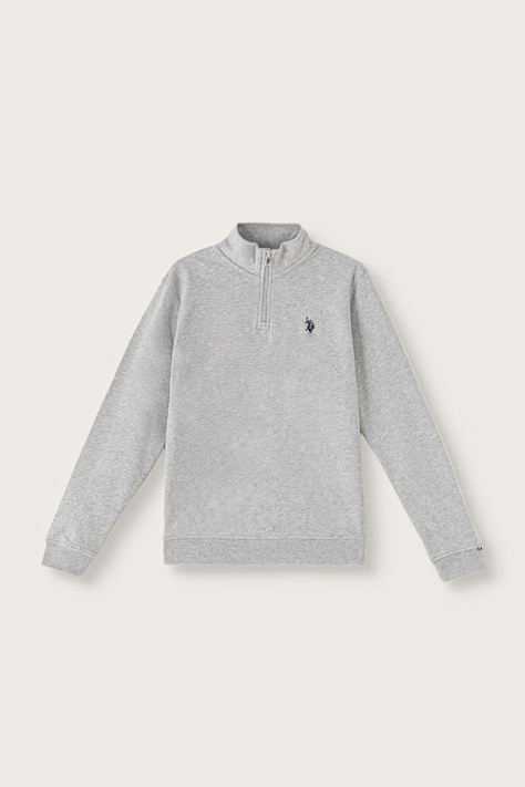 U.S. Polo Assn. Hanorac pentru copii cu bumbac gri USP2489