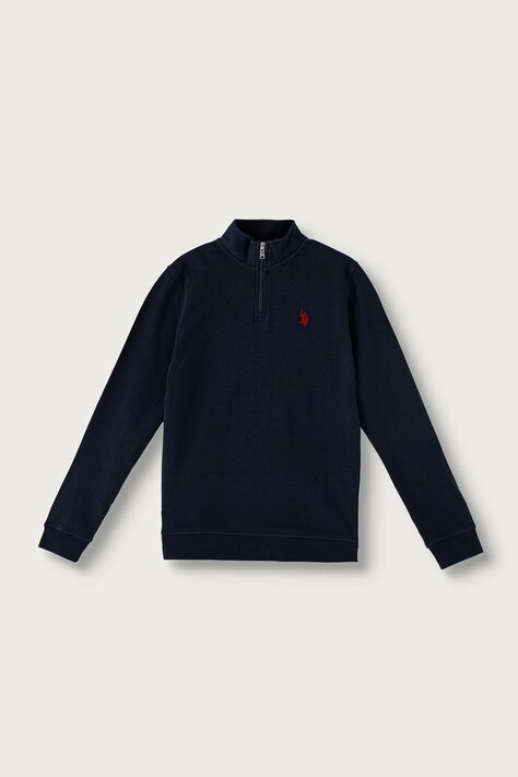 U.S. Polo Assn. Μπλούζα παιδική με βαμβάκι σκούρα μπλε USP2489
