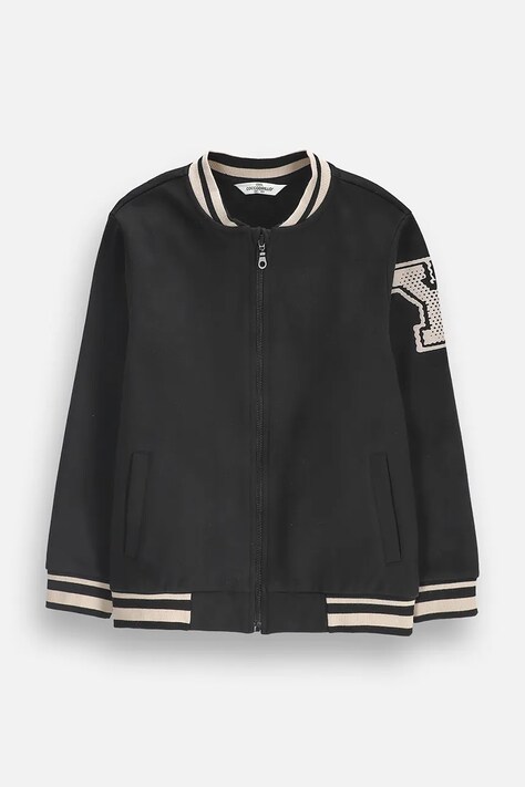 Coccodrillo Bluza dziecięca z bawełną czarna EVERYDAY BOY A