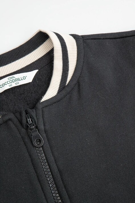 Coccodrillo Bluza dziecięca z bawełną czarna EVERYDAY BOY A