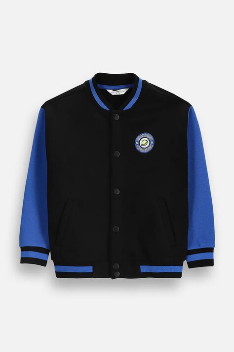 Coccodrillo Bluza rozpinana dziecięca z bawełną czarna GALACTIC RACE BOY KIDS