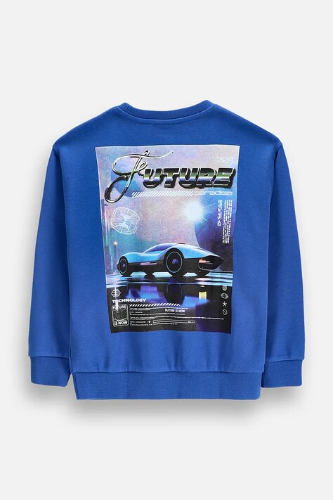 Coccodrillo Mikina dětská s bavlnou modrá GALACTIC RACE BOY JUNIOR