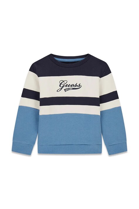 Guess Bluza dziecięca bawełniana niebieska N6BQ05 K6114