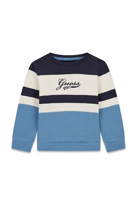 Guess Bluza dziecięca bawełniana niebieska N6BQ05 K6114