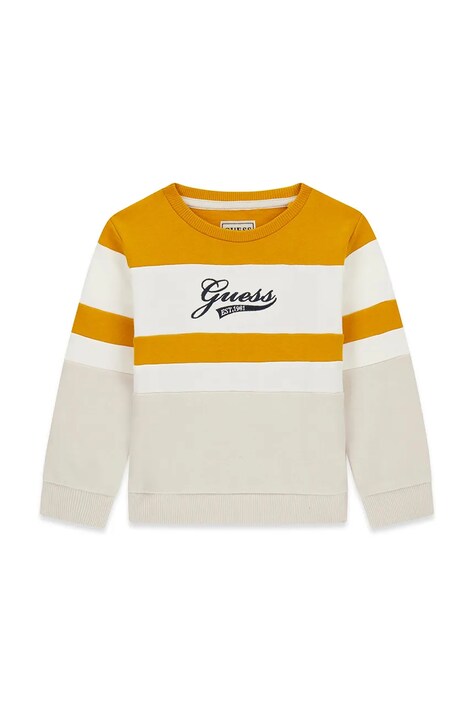 Guess Bluza dziecięca bawełniana beżowa N6BQ05 K6114