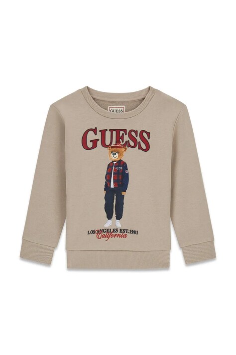 Guess Bluza dziecięca bawełniana beżowa N6BQ03 K6112