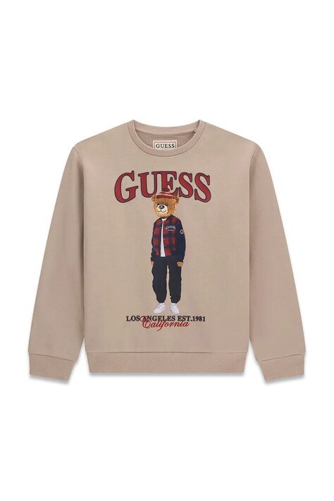 Guess Bluza dziecięca bawełniana beżowa L6BQ14 K6130