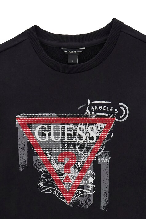 Guess кофта дитяча бавовняна — AW26-BLBZR9, чорний — фото 3