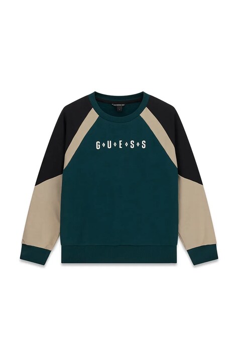 Guess Bluza dziecięca bawełniana zielona L6BQ02 K5917