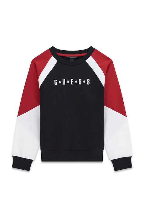 Guess Bluza dziecięca bawełniana czarna L6BQ02 K5917
