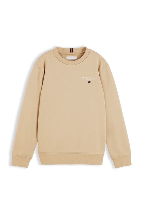 Tommy Hilfiger Bluza dziecięca bawełniana brązowa KB0KB10766