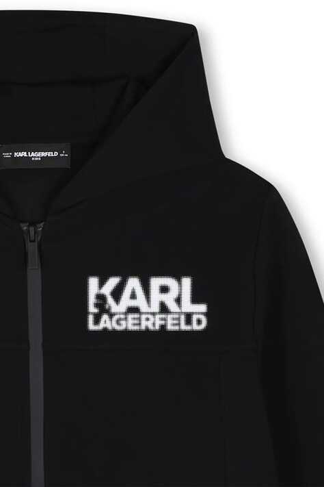 Karl Lagerfeld кофта на застібці з капюшоном дитяча — AW26-BLBZSE, чорний — фото 3