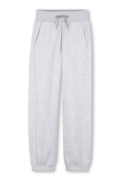 HUGO Spodnie dresowe dziecięce z bawełną szare regular waist G01207
