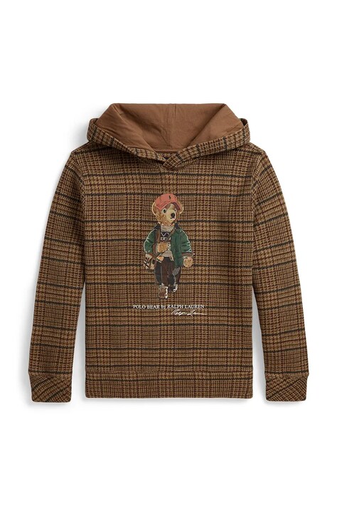 Polo Ralph Lauren dukserica sa kapuljačom za djecu s pamukom bež 323B27801001