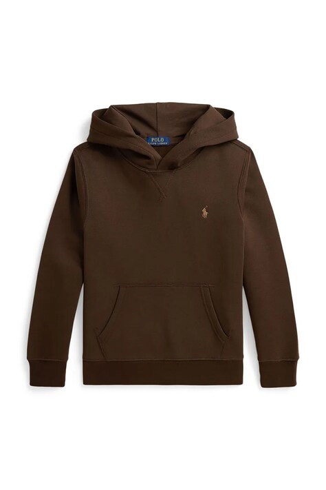Polo Ralph Lauren Dukserica sa kapuljačom za djecu s pamukom smeđa 323749954506