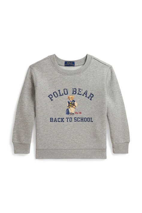 Polo Ralph Lauren Dukserica za djecu s pamukom siva 322B27292001