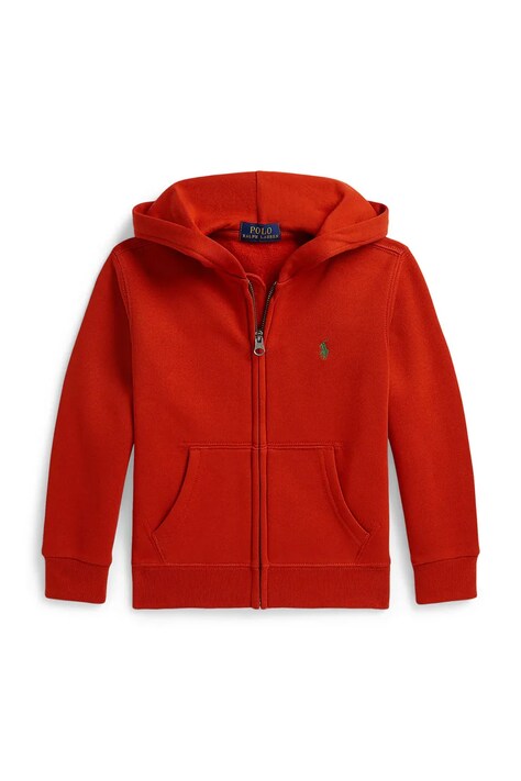 Polo Ralph Lauren μπλούζα με κουκούλα παιδική με βαμβάκι πορτοκαλί 322799360508