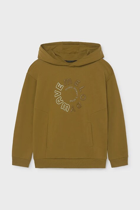 Mayoral Bluza z kapturem dziecięca z bawełną żółta 7404