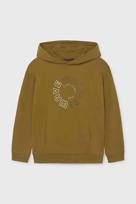 Mayoral Bluza z kapturem dziecięca z bawełną żółta 7404