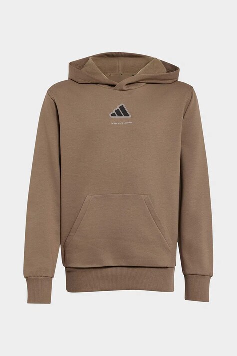 adidas μπλούζα με κουκούλα παιδική με βαμβάκι μπεζ KX2477